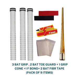 Cricket Bat Accessories Kit – 9-in-1 Combo for Grip, Protection & Repair